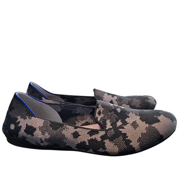 Rothy's Botanicamo Gray Loafers Women Size 9.5 Floral Camo Flats Slip On Casual - Picture 2 of 7